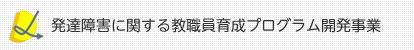 発達障害に関する教職員育成プログラム開発事業